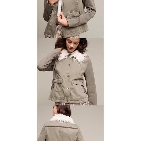 Anthropologie Marrakech jacket with fur collar - Picture 2 of 4